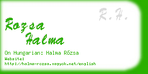 rozsa halma business card